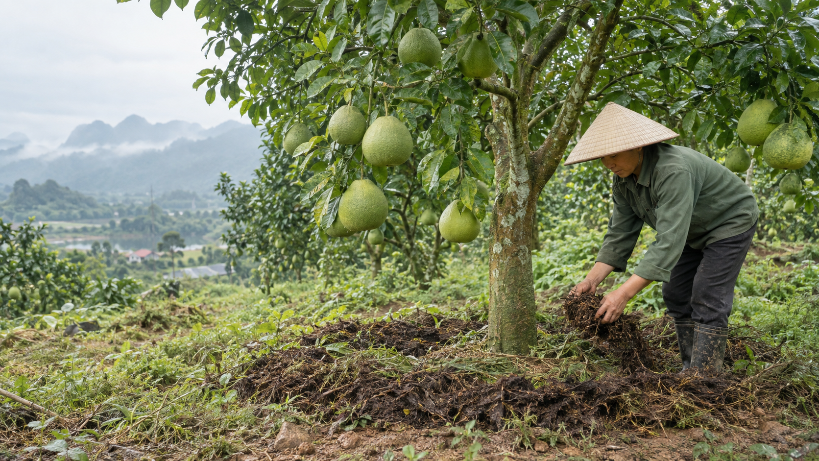 Cách chăm sóc cây bưởi theo hướng hữu cơ ở miền Bắc cùng Thành Châu